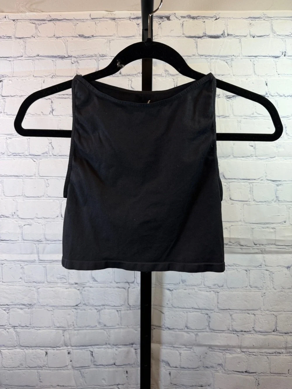 Free People Black Cropped Tank Top